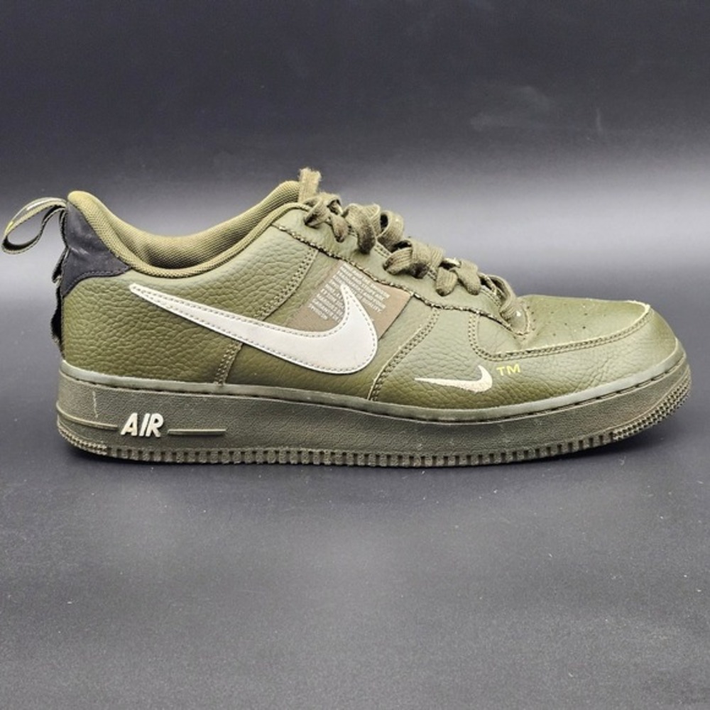 Nike‎ Air Force 1 07 LV8 Utility Olive Canvas Green AJ7747-300 Mens Size 10